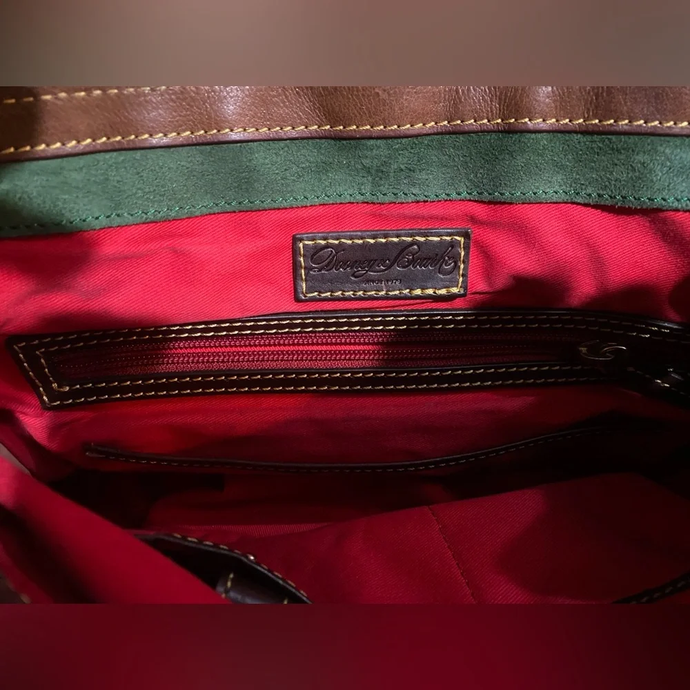 EUC DOONEY & BOURKE COOPER Chestnut Premium Florentine Leather Hobo (EXCELLENT) - Picture 9 of 13